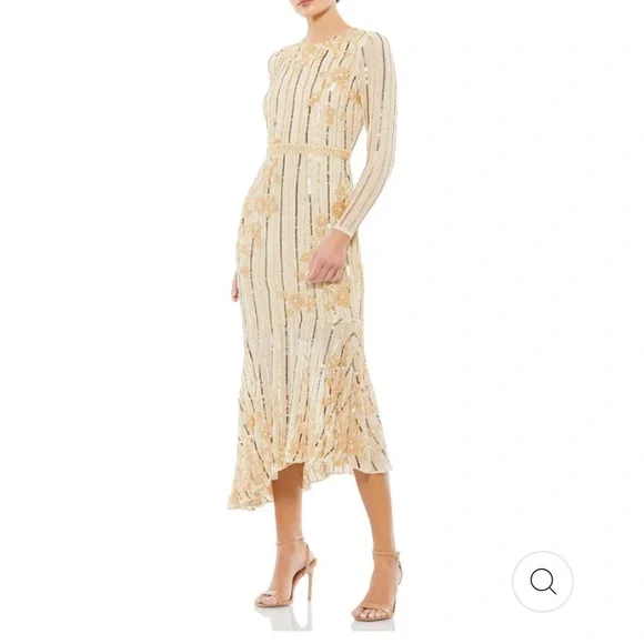 Mac Duggal | Dresses | Nwot Mac Duggal Asymmetrical Flounce Hem Beaded Midi Dress | Poshmark Mac Duggal | Dresses | Nwot Mac Duggal Asymmetrical Flounce Hem Beaded Midi Dress | Poshmark